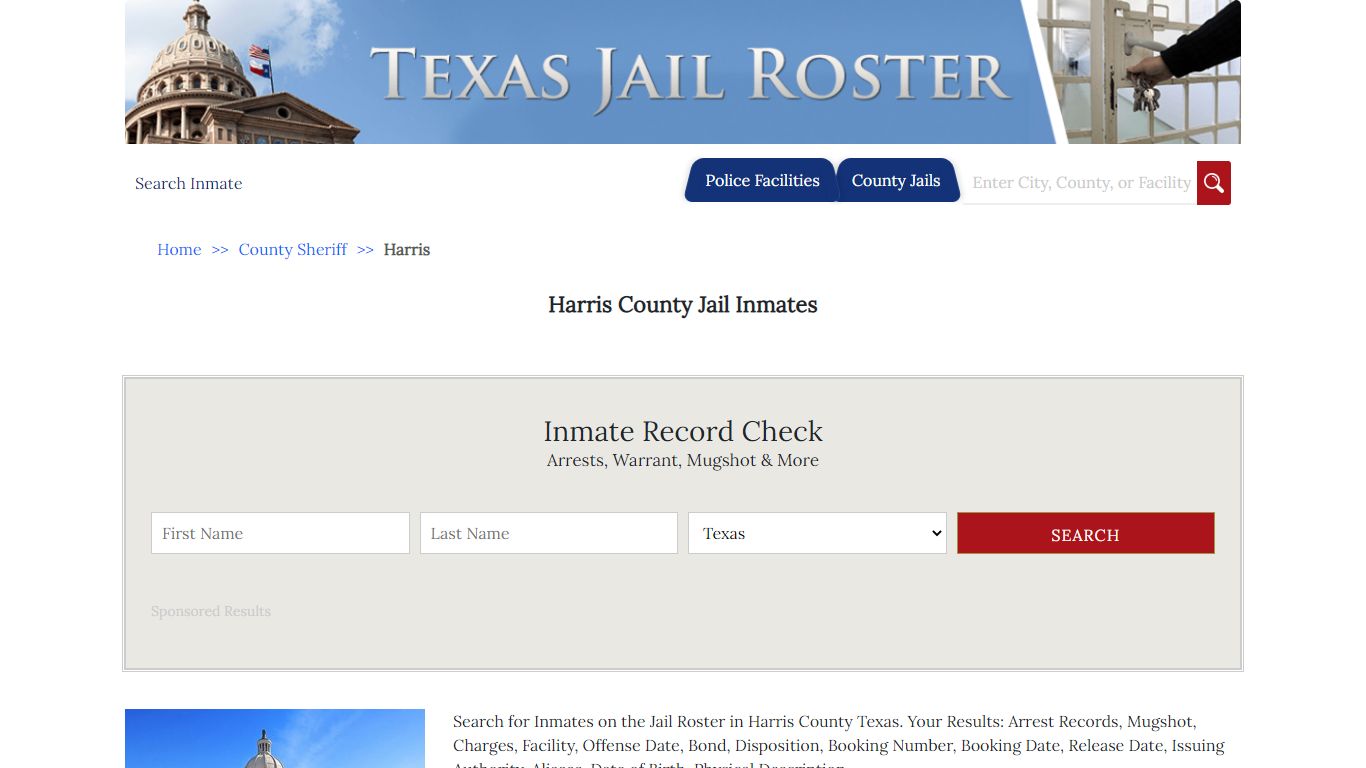 Harris County Jail Inmates | Jail Roster Search